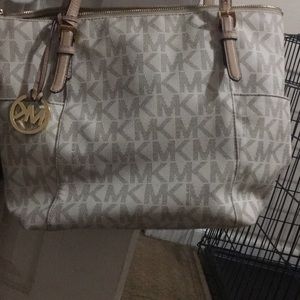 White MK tote